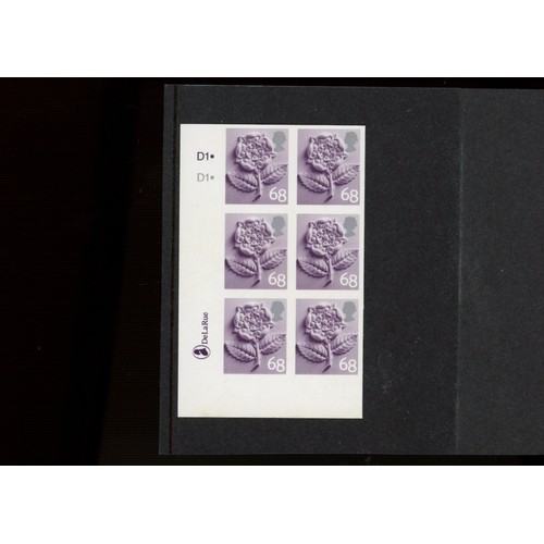 807 - Engand 2003 68p (Type II) imperforate cylinder block of 6. U/M, fine. SG EN16 var.