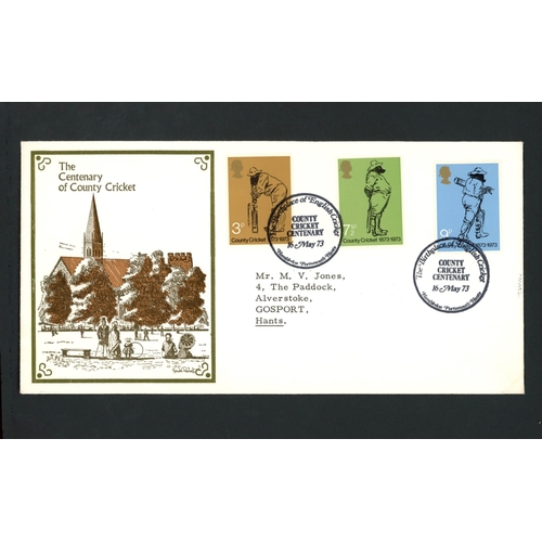 111 - The Birthplace of English Cricket Hambledon (Porton Services) Official FDC. Rare. AT (see photo)