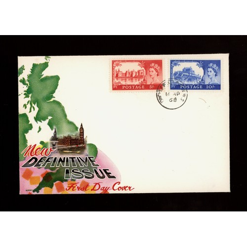 1968 (April 16th) No Watermark 5/- &amp; 10/- on Connoisseur FDC with Cricklewood CDS. Plain FDC Cat &pound;600. UA