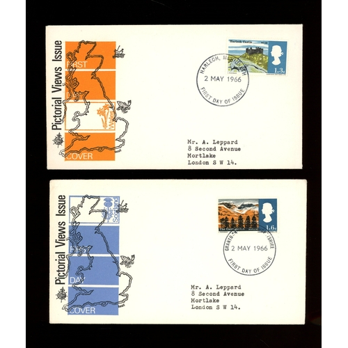54 - (Ord) set of 4 on 4 Philart FDCs with Lewes, Coleraine, Harlech & Grantown on Spey FDI H/Ss. Cat £30... 