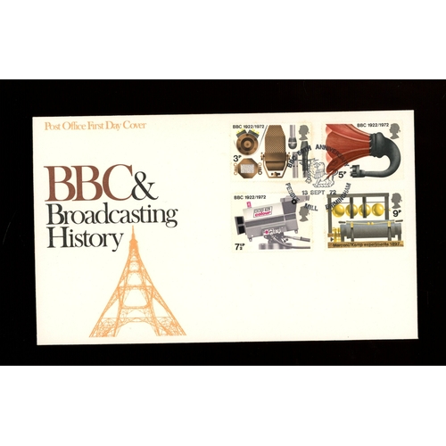 Post Office FDC with BBC 50th Anniversary Pebble Mill Birmingham special H/S. Cat &pound;475. UA (see photo)