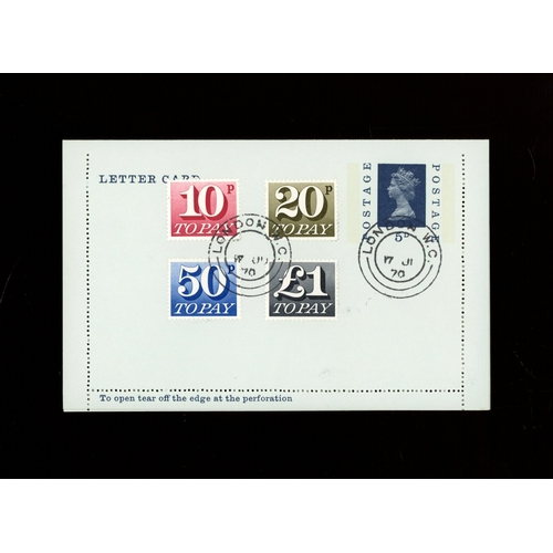 1970 set on 5d printed Letter Card with London WC CDS. (Cat &pound;550 on illustrated FDC) UA