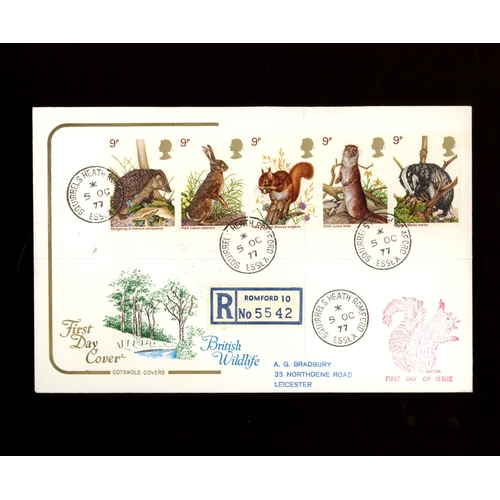 124 - Cotswold FDC with Squirrels Heath reg CDS. Cat £100. AP (see photo)