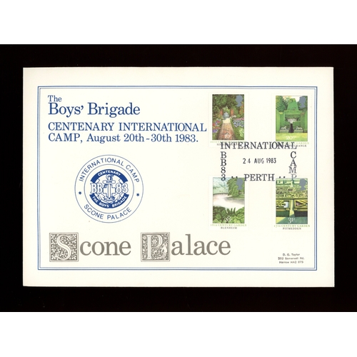BB83 International Camp Perth (Boys Brigade) Official FDC. Very scarce. AP (see photo)