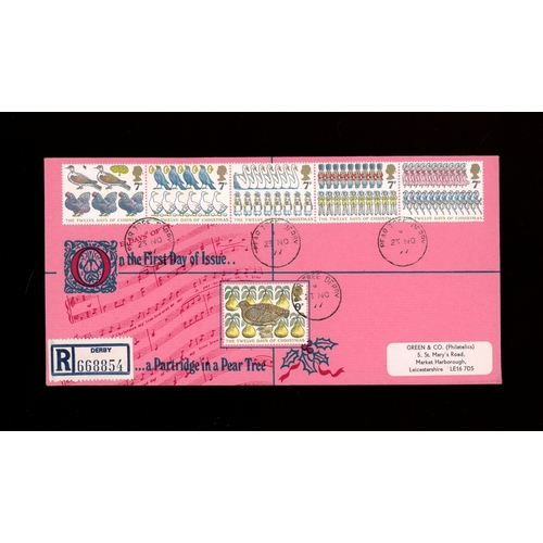 125 - Partridge in a Pear Tree FDC with Pear Tree reg CDS. Cat &pound;45. AL