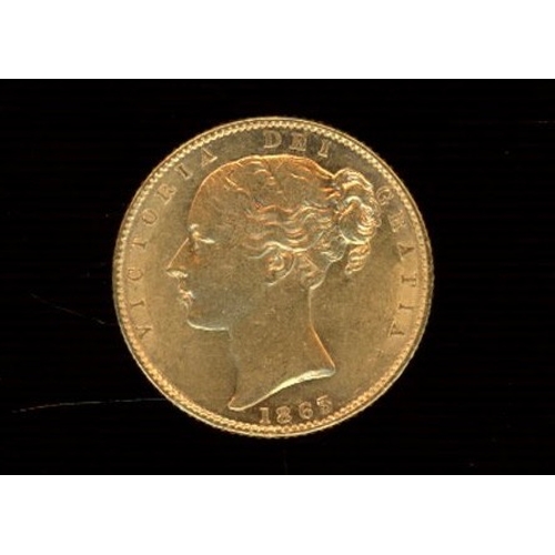 1863 Gold Sovereign (No die number) (see photo)