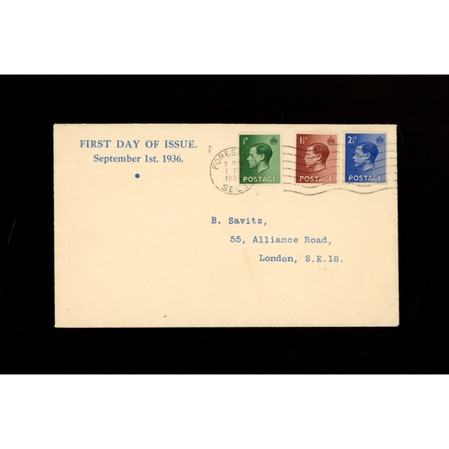 501 - 1936 &frac12;d-2&frac12;d on Display FDC with Forest Hill SE23 M/C. Cat &pound;150. AT