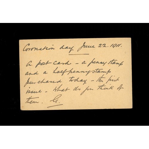 499 - 1911 ½d & 1d on ½d printed postcard with Plymouth CDS. Cat £300. AW (see photo)