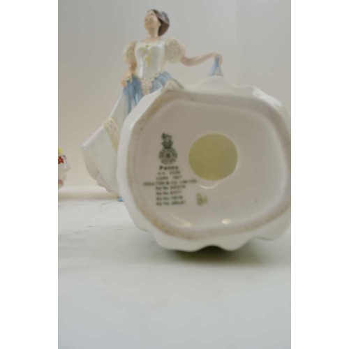 114 - A ROYAL DOULTON CERAMIC FIGURINE, Penny HN2338, 12cm high, together with a collection of various cer... 