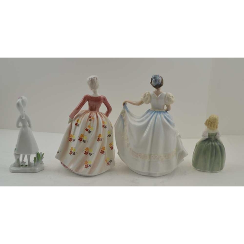 114 - A ROYAL DOULTON CERAMIC FIGURINE, Penny HN2338, 12cm high, together with a collection of various cer... 