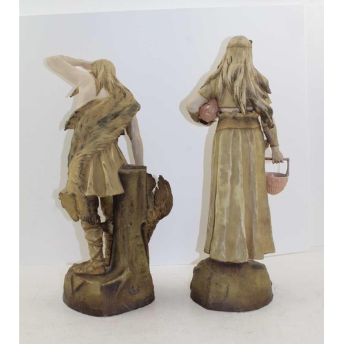 125 - A PAIR OF AUSTRIAN CERAMIC FIGURES by Ernst Wahlis, 