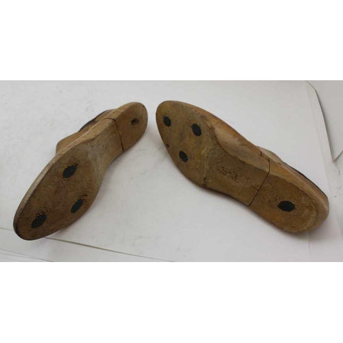 158 - A PAIR OF ADJUSTABLE SHOE TREES together with another pair similar 