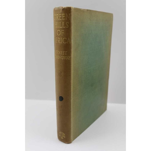 202 - ERNEST HEMINGWAY 'Green Hills of Africa', Jonathan Cape, first edition 1936, together with two John ... 