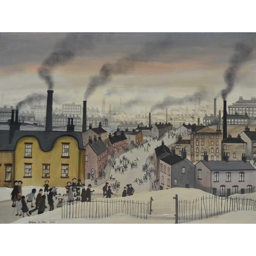 212 - BRIAN SHIELDS (BRAAQ) 1951-1997 (A.R.R. will apply) 'Industrial town in the snow, Northern England',... 