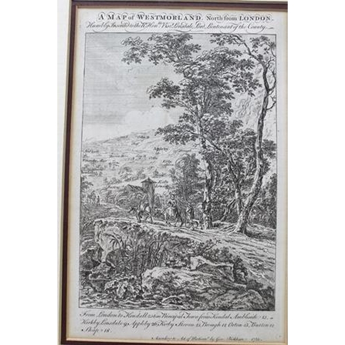 233 - GEORGE BICKHAM An 18th century bird's eye engraved map of 