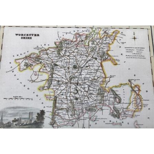 233 - GEORGE BICKHAM An 18th century bird's eye engraved map of 