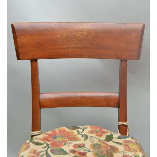 277 - A 19TH CENTURY SINGLE CHAIR with pierced splat back and panel seat, together with one other panel se... 