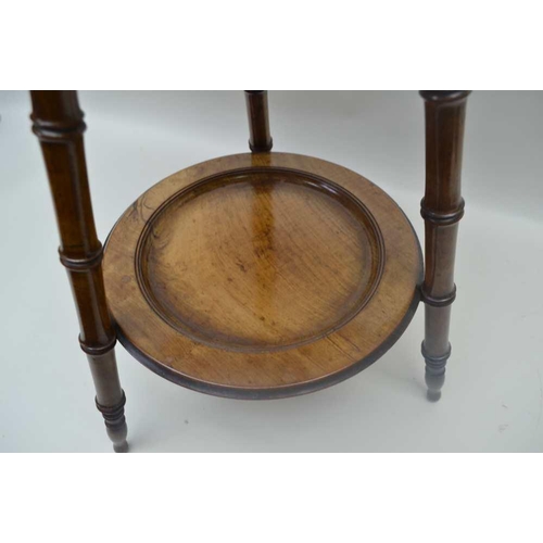 299 - A 19TH CENTURY AESTHETIC PERIOD CIRCULAR TOPPED OCCASIONAL TABLE, on three outswept bamboo turned le... 