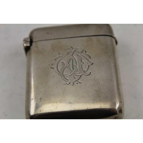 44 - SAMPSON MORDAN & CO. A LATE VICTORIAN SILVER COMBINED VESTA AND SEALING WAX CASE, of substantial pla... 