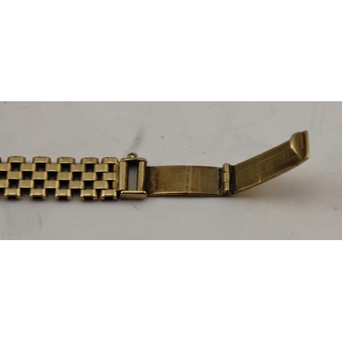 83 - A 9CT GOLD LADY'S 'ROTARY' WRISTWATCH on bracelet strap, the dial with baton markers, gross weight; ... 