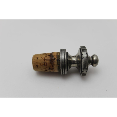 128 - A 19th century salt glazed earthenware novelty spirit flask modelled as a percussion pistol, maybe F... 