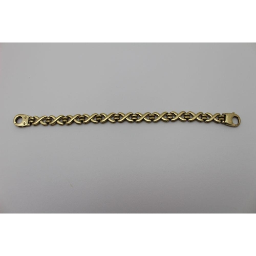 61 - A 9ct gold fancy link Italian bracelet, weight: 13g 