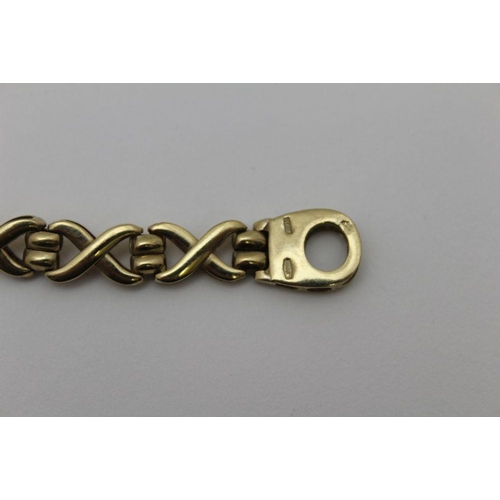 61 - A 9ct gold fancy link Italian bracelet, weight: 13g 