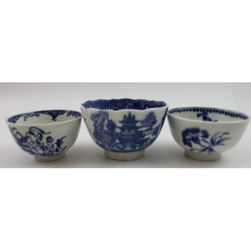 79 - A Chinese cafe-au-lait blue & white porcelain tea bowl & saucer from the Nanking Cargo 1752, bearing... 