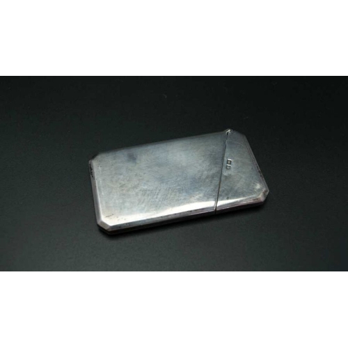 122 - Deakin & Francis, an early 20th century plain silver visiting card case, rectangular form, with cant... 