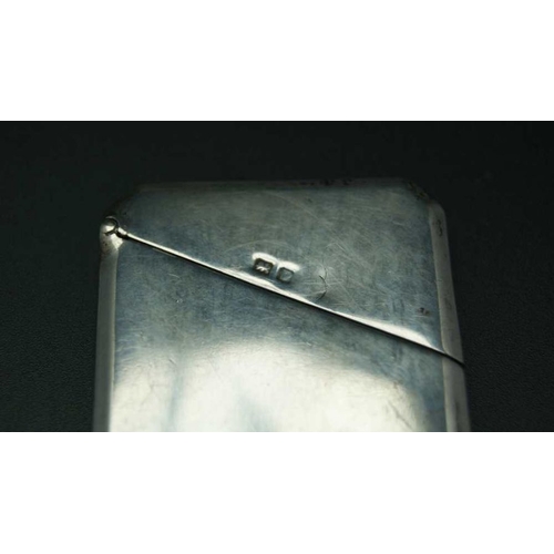 122 - Deakin & Francis, an early 20th century plain silver visiting card case, rectangular form, with cant... 