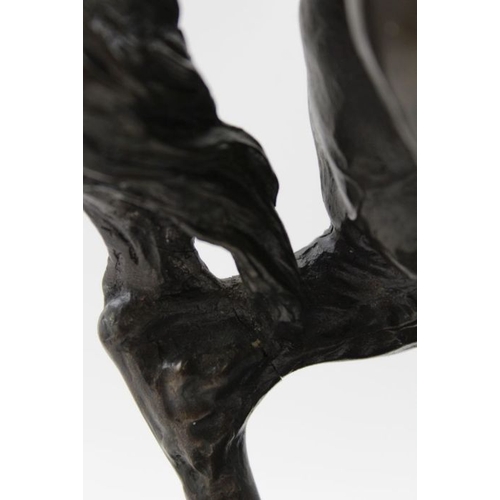 176 - A 20th century bronze effect, statue of a horse, in the French Animalia, 32cm high