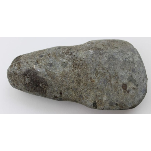 184 - A pre-contact Papa New Guinea carved stone axe head, 14cm (Collected by our vendor in 1966 whilst a ... 