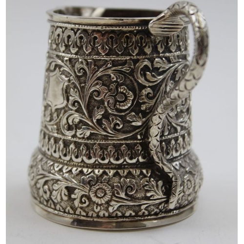 24 - Two Indian Kutch silver cream jugs, c.1890, 201g