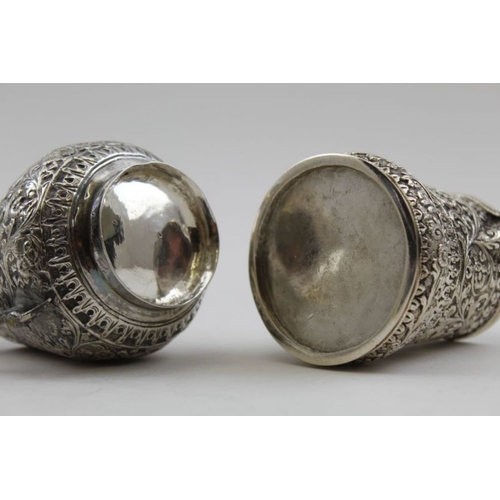 24 - Two Indian Kutch silver cream jugs, c.1890, 201g