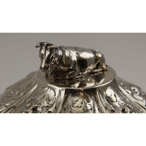 5 - Henry Lias & Henry John Lias, a Victorian silver butter dish,  London 1854, 375g