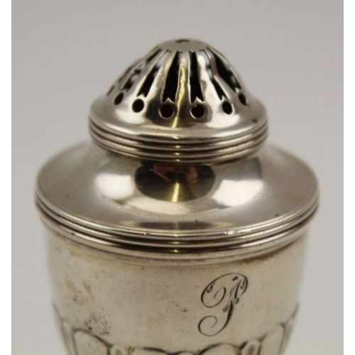 57 - Rebecca Emes & Edward Barnard, a George III silver pepper, London 1813, 54g