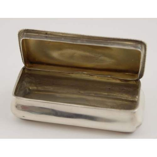 88 - A late Victorian rectangular silver ring / trinket box, the hinged cover with gadroon border, opens ... 