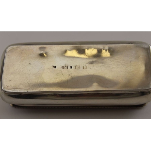 88 - A late Victorian rectangular silver ring / trinket box, the hinged cover with gadroon border, opens ... 