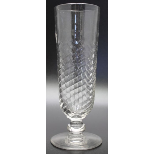 221 - A collection of three glasses to include a Georgian wrythen patterned Ale glass circa 1810, with a G... 