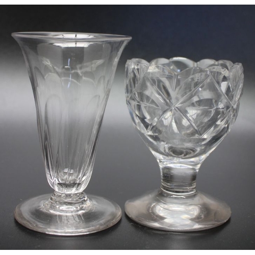 221 - A collection of three glasses to include a Georgian wrythen patterned Ale glass circa 1810, with a G... 