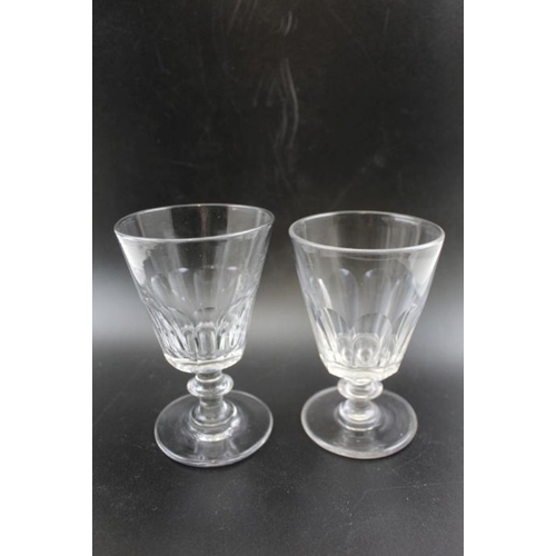 262 - A collection of four 19th century facet cut rummer glasses various sizes