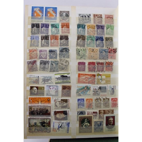 283 - Four stockbooks, two albums of World stamps, good numbers