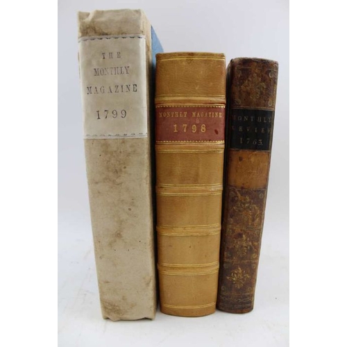 293 - A quantity of bound (mostly half calf) magazines from the 18th and 19th century, includes 