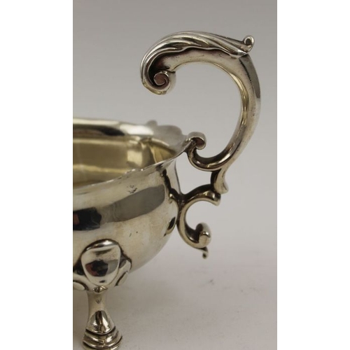 3 - John Barbe, a George II silver sauce boat, London 1745, 230g