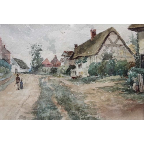 339 - William Wells Quatremain (1857-1930) A pair of watercolour paintings Cottage scenes believed to be B... 