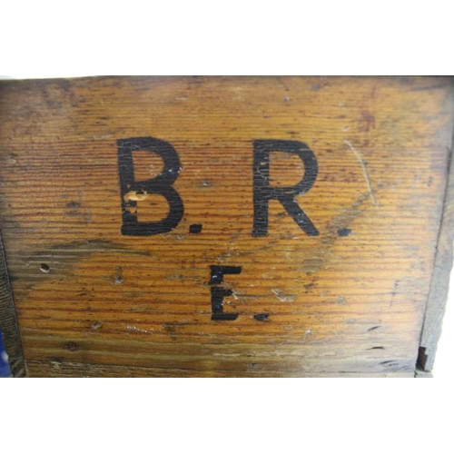 379 - A British Rail softwood box, made to hold 