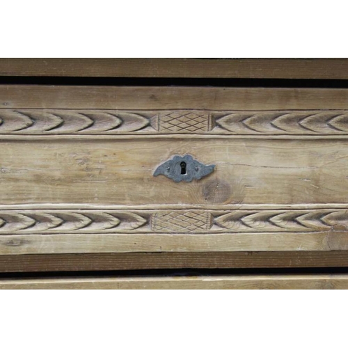 402 - A Continental two drawer chest with caved decoration 102 x 73 cm  51m deep