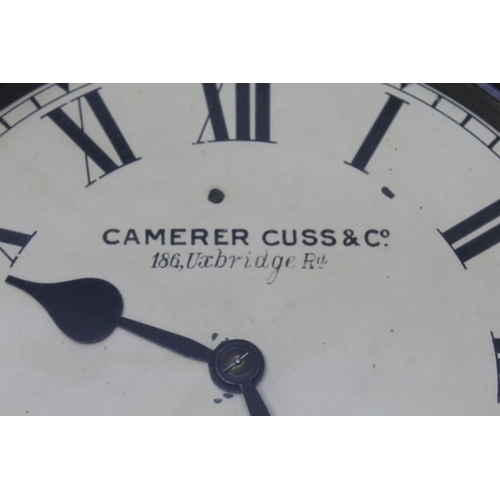 475 - A 19th century mahogany cased wall clock the dial with Roman numerals, inscribed Camerer Cuss & Co. ... 