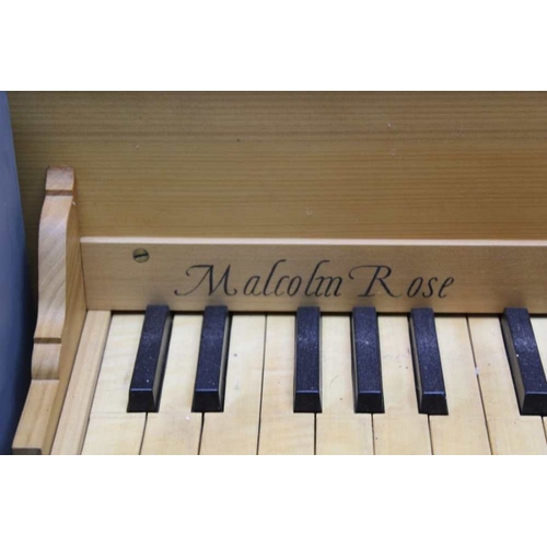 485 - A Malcolm Rose Italian reproduction Virginal / spinet with the strings parallel to the keyboard toge... 