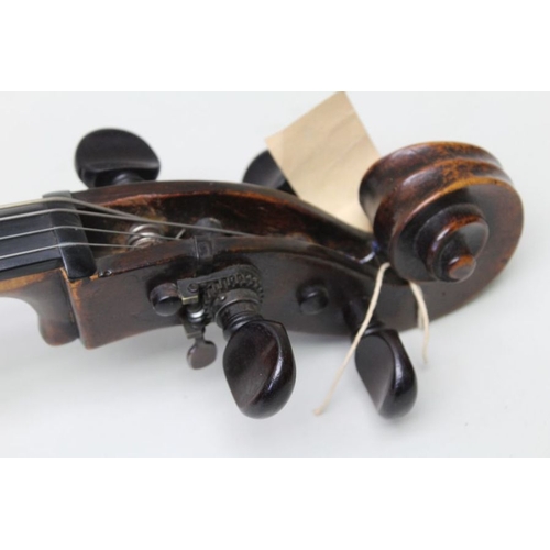 487 - A late 19th century German cello, unknown maker, from the top of the button at the back to the base:... 